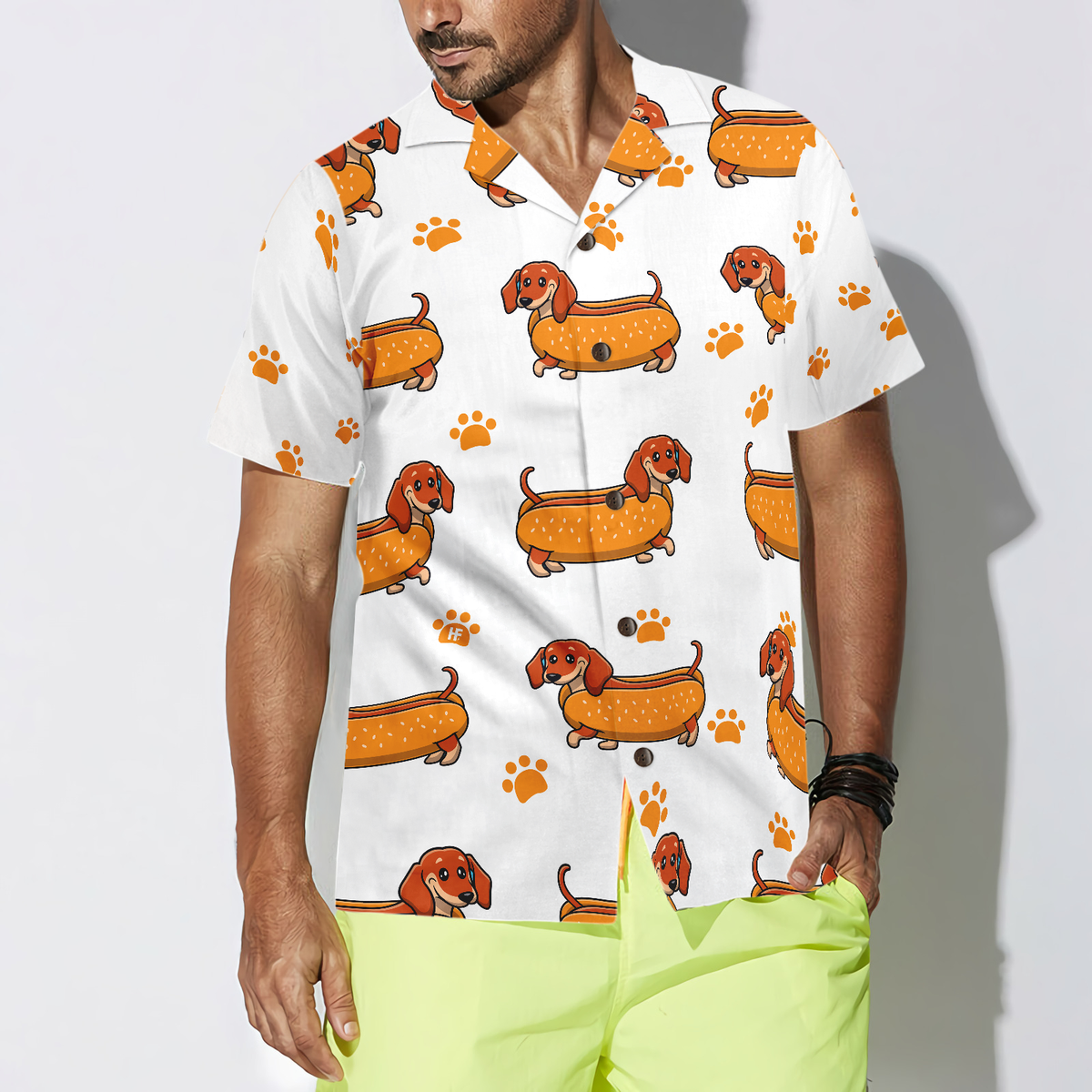 litzzy Dachshund Hawaiian Shirt, Real Hotdog Dachshund Aloha Shirt For Men, Women - Perfect Gift For Dachshund Lovers, dog hawaiian shirt Hawaii Shirt   