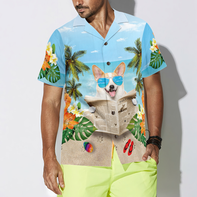 litzzy Corgi Hawaiian Shirt, Corgi Wear Sunglasses Aloha Shirt For Men, Women - Perfect Gift For Corgi Lovers, dog hawaiian shirt Hawaii Shirt   