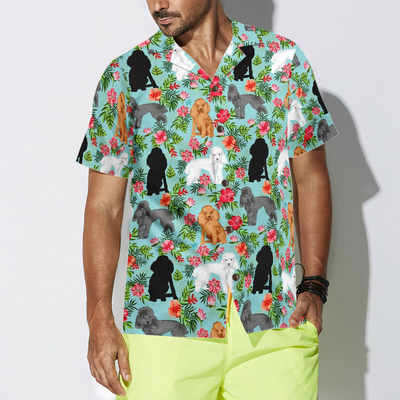 litzzy Poodle Hawaiian Shirt, Tropical Flowers Aloha Shirt For Men, Women - Perfect Gift For Poodle Lovers, dog hawaiian shirt Hawaii Shirt   
