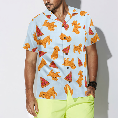 litzzy Poodles Hawaiian Shirt, Pizza And Cute Poodles Aloha Shirt For Men, Women - Perfect Gift For Poodle Lovers, dog hawaiian shirt Hawaii Shirt   