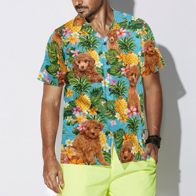 litzzy Poodle Hawaiian Shirt, Pineapple Poodle Lover Aloha Shirt For Men, Women - Perfect Gift For Poodle Lovers, dog hawaiian shirt Hawaii Shirt   