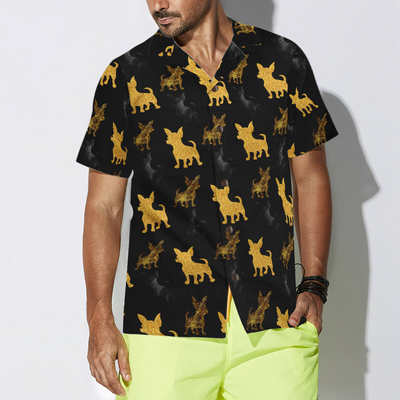 litzzy Chihuahua Hawaiian Shirt, Golden Chihuahua Aloha Shirt For Men, Women - Perfect Gift For Chihuahua Lovers, dog hawaiian shirt Hawaii Shirt   