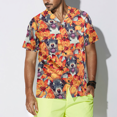 litzzy Chihuahua Hawaiian Shirt, Chihuahua Puppies, Summer Flowers Aloha Shirt For Men, Women - Perfect Gift For Chihuahua Lovers, dog hawaiian shirt Hawaii Shirt   