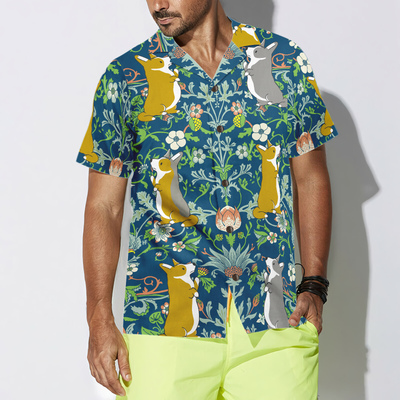 litzzy Corgi Hawaiian Shirt, The Magical Forest Corgi Aloha Shirt For Men, Women - Perfect Gift For Corgi Lovers, dog hawaiian shirt Hawaii Shirt   