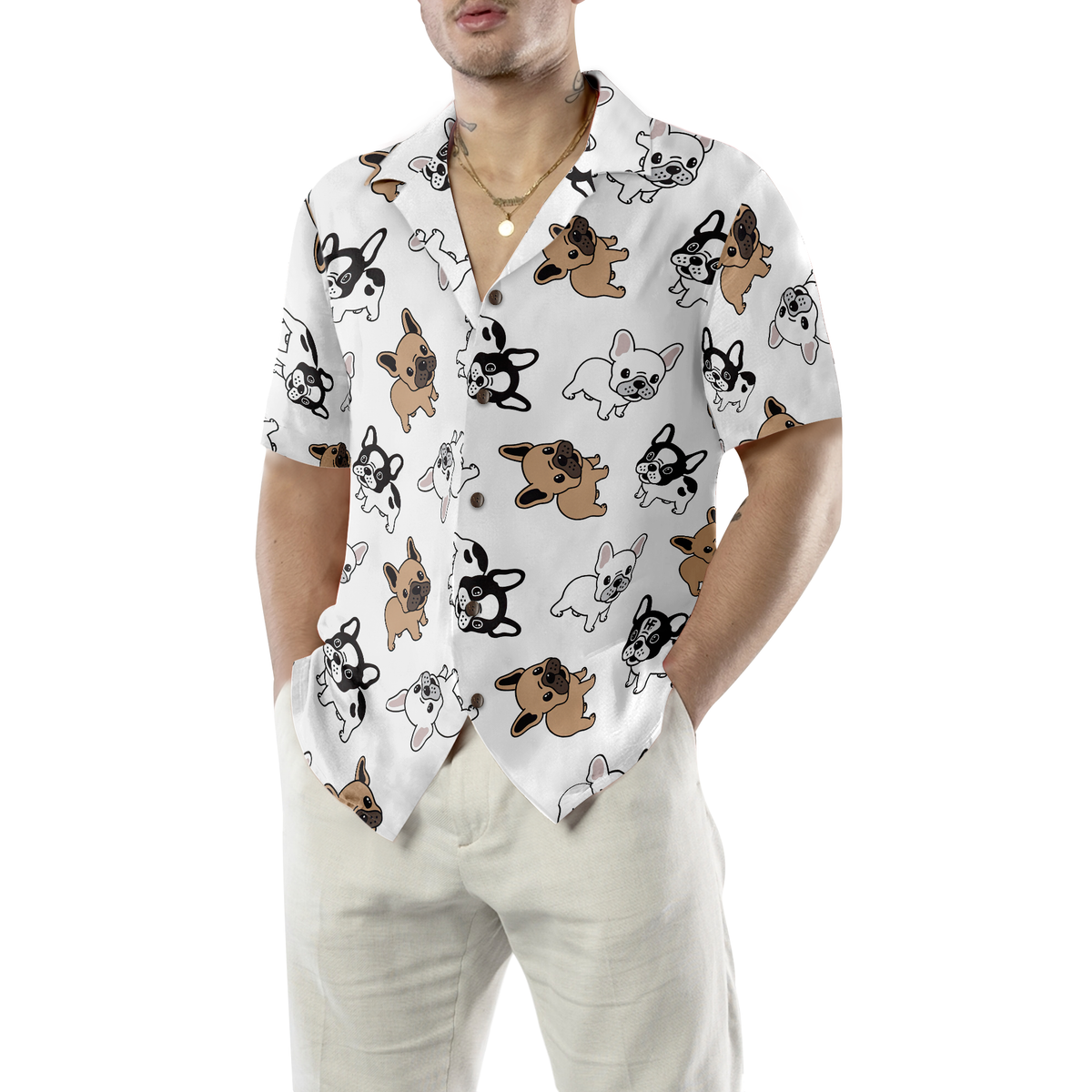 litzzy Bulldog Hawaiian Shirt, Funny French Bulldog Aloha Shirt For Men, Women - Perfect Gift For Bulldog Lover, dog hawaiian shirt Hawaii Shirt   