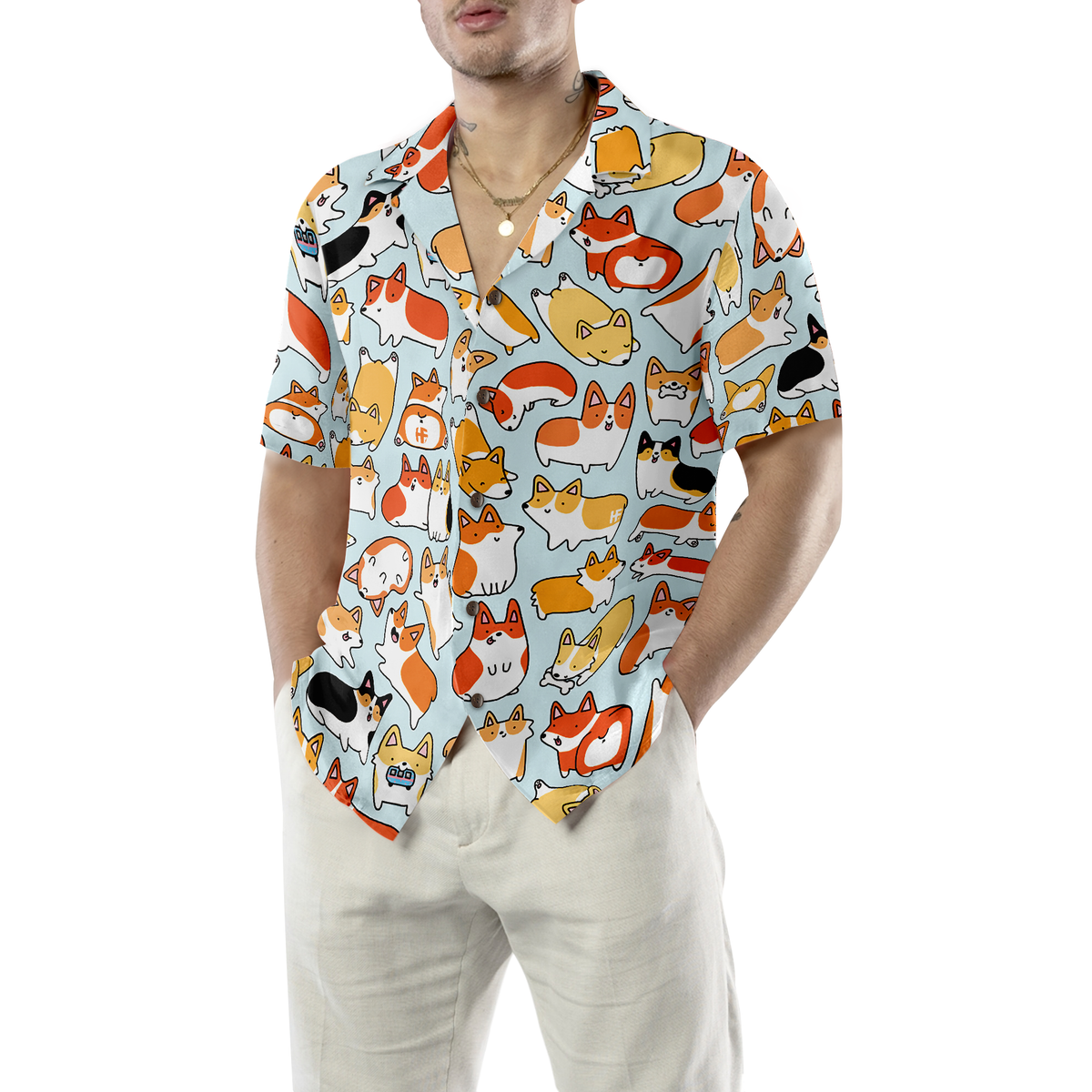 litzzy Corgi Hawaiian Shirt, Corgi World Aloha Shirt For Men, Women - Perfect Gift For Corgi Lover, dog hawaiian shirt Hawaii Shirt   