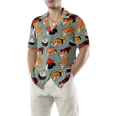 litzzy Corgi Hawaiian Shirt, Sushi Corgi Aloha Shirt For Men, Women - Perfect Gift For Corgi Lovers, dog hawaiian shirt Hawaii Shirt   