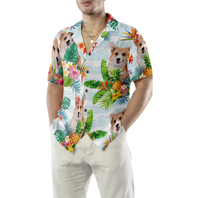 litzzy Corgi Hawaiian Shirt, Tropical Flower Corgi Aloha Shirt For Men, Women And Women - Perfect Gift For Corgi Lovers, dog hawaiian shirt Hawaii Shirt   