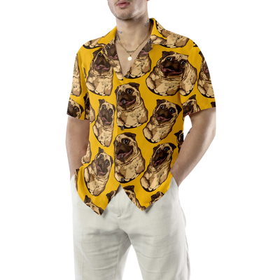 litzzy Pug Hawaiian Shirt, Cute Pug Seamless Pattern Aloha Shirt For Men, Women - Perfect Gift For Pug Lovers, dog hawaiian shirt Hawaii Shirt   
