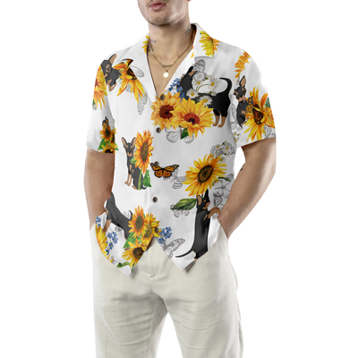 litzzy Chihuahua Hawaiian Shirt, Chihuahua Lover, Sunflower Aloha Shirt For Men, Women - Perfect Gift For Chihuahua Lovers, dog hawaiian shirt Hawaii Shirt   