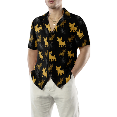 litzzy Chihuahua Hawaiian Shirt, Golden Chihuahua Aloha Shirt For Men, Women - Perfect Gift For Chihuahua Lovers, dog hawaiian shirt Hawaii Shirt   
