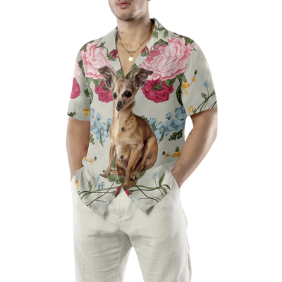 litzzy Chihuahua Hawaiian Shirt, Chihuahua Floral, Pink Roses Aloha Shirt For Men, Women And Women - Perfect Gift For Chihuahua Lovers, dog hawaiian shirt Hawaii Shirt   