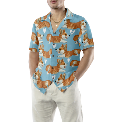 litzzy Corgi Hawaiian Shirt, Flying Corgi Blue Aloha Shirt For Men, Women - Perfect Gift For Corgi Lovers, dog hawaiian shirt Hawaii Shirt   