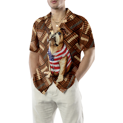 litzzy Bulldog Hawaiian Shirt, Cigar, American Bulldog Aloha Shirt For Men, Women - Perfect Gift For Bulldog Lovers, dog hawaiian shirt Hawaii Shirt   