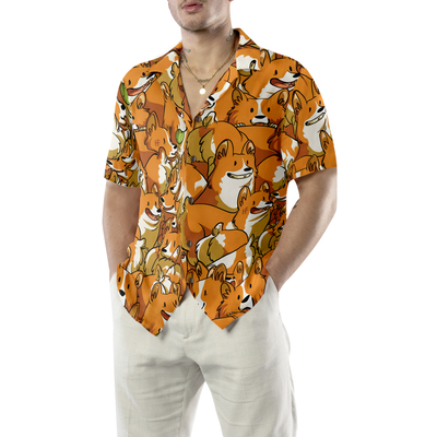 litzzy Corgi Hawaiian Shirt, Corgi Friends Aloha Shirt For Men, Women - Perfect Gift For Corgi Lovers, dog hawaiian shirt Hawaii Shirt   