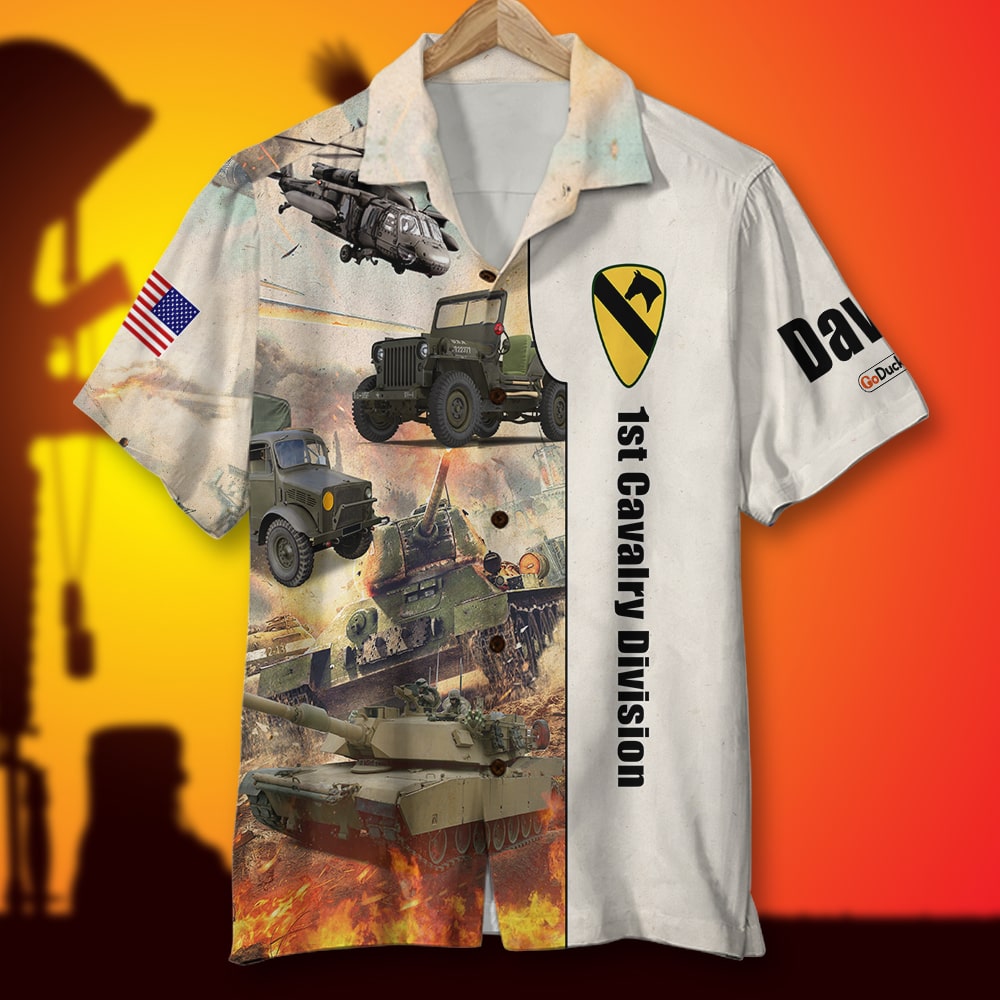 litzzy Military Tank, Truck, Helicopter In A War - Personalized Army, Marine Hawaiian Shirt, Military Gifts with Custom Military Unit 01qhqn090522 Hawaiian Shirt For Men, Woman, Litzzy Aloha Shirt Hawaiian Shirt   