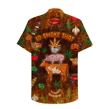 litzzy BBQ Hawaiian Shirt - I'd smoke that Hawaiian Shirt For Men, Woman, Litzzy Aloha Shirt Hawaiian Shirt   