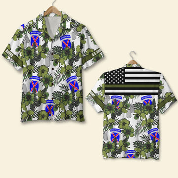 litzzy Military Personalized Hawaiian Shirt with Floral Pattern and Custom Military Unit - Military Gifts Hawaiian Shirt For Men, Woman, Litzzy Aloha Shirt Hawaiian Shirt   