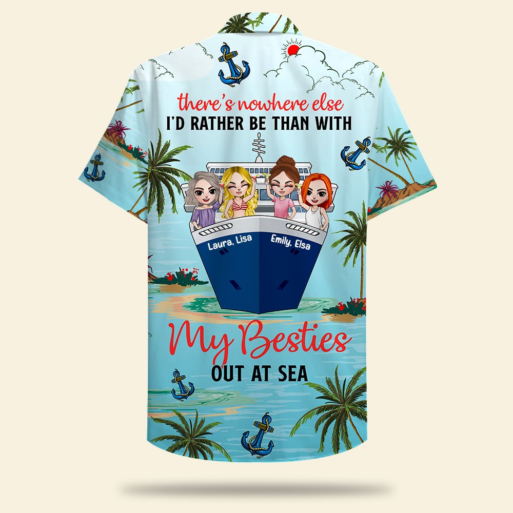 litzzy Personalized Cruising Friends Hawaiian Shirt - There's Nowhere Else Than With My Besties Fol8-Vd1 Hawaiian Shirt For Men, Woman, Litzzy Aloha Shirt Hawaiian Shirt   