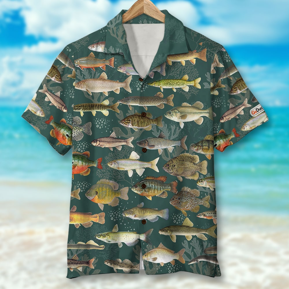 litzzy Fishing Freshwater Fishes, Hawaiian Shirt, Gifts for Fishing Lovers Hawaiian Shirt For Men, Woman, Litzzy Aloha Shirt Hawaiian Shirt   