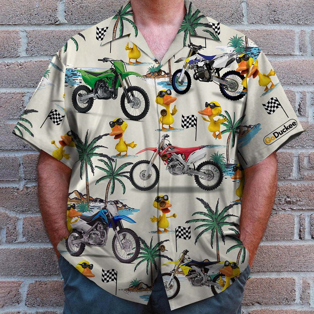 litzzy Motocross and Swag Duck, Hawaiian Shirt Kid Hawaiian Shirt, Gifts for Motocross Lovers Hawaiian Shirt For Men, Woman, Litzzy Aloha Shirt Hawaiian Shirt   