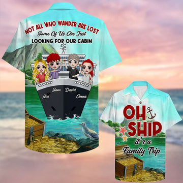 litzzy Personalized Cruising Friends Hawaiian Shirt - Not All Who Wander Are Lost Some Of Us Are Just Looking For Our Cabin Hawaiian Shirt For Men, Woman, Litzzy Aloha Shirt Hawaiian Shirt   