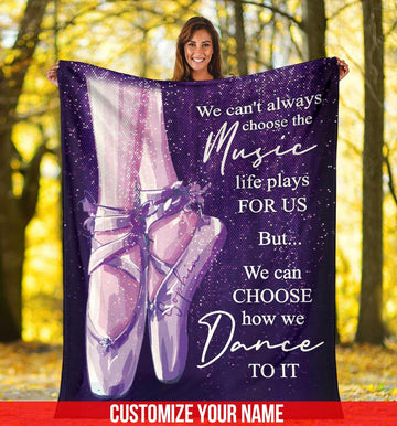 litzzy Personalized Ballet Shoes Fleece Blanket - Tlno1811201 Quilt Blanket 50x60  
