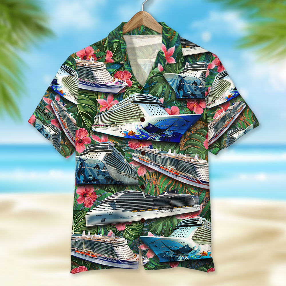 litzzy Cruising Hawaiian Shirt - Seamless Boat Pattern Hawaiian Shirt For Men, Woman, Litzzy Aloha Shirt Hawaii Shirt   
