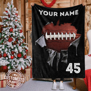 litzzy Personalized Torn Fb Fleece Blanket - Tlno0511204 Quilt Blanket 60x80  