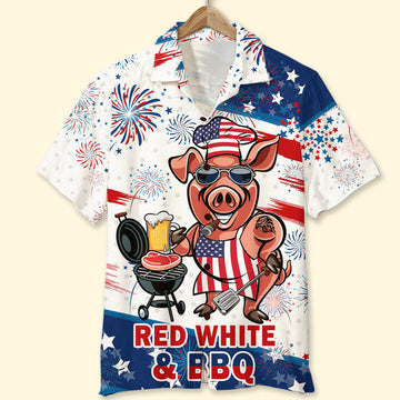litzzy Red White And BBQ Grill Hawaiian Shirt Hawaiian Shirt For Men, Woman, Litzzy Aloha Shirt Hawaiian Shirt   