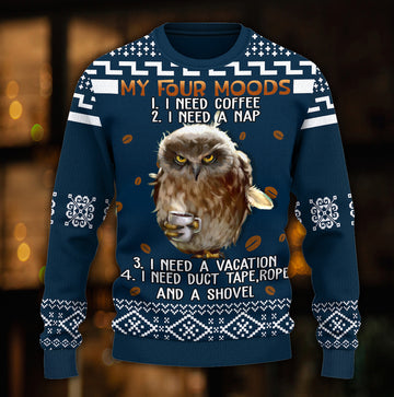 litzzy Owl Knitted Sweater, Gift for Owl Lovers - KN061PA06 -  Best Gift For Christmas, Noel Malalan - Christmas Signature Sweater   