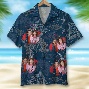 litzzy Couple Photo Personalized Hawaiian Shirt Aloha Shirt Hawaiian Shirt For Men, Woman, Litzzy Aloha Shirt Hawaii Shirt   