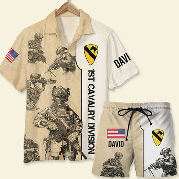 litzzy Veteran Hawaiian Shirt and Beach Shorts - custom military Unit Hawaiian Shirt For Men, Woman, Litzzy Aloha Shirt Hawaiian Shirt   