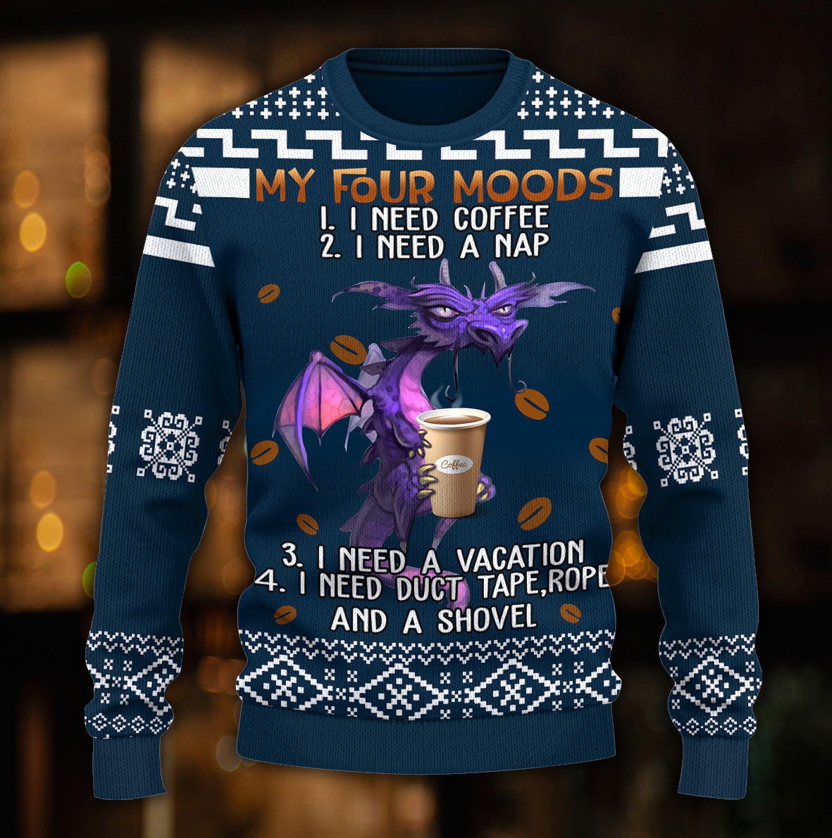 litzzy Dragon Knitted Sweater, Gift for Dragon Lovers - KN057PA06 -  Best Gift For Christmas, Noel Malalan - Christmas Signature Sweater   