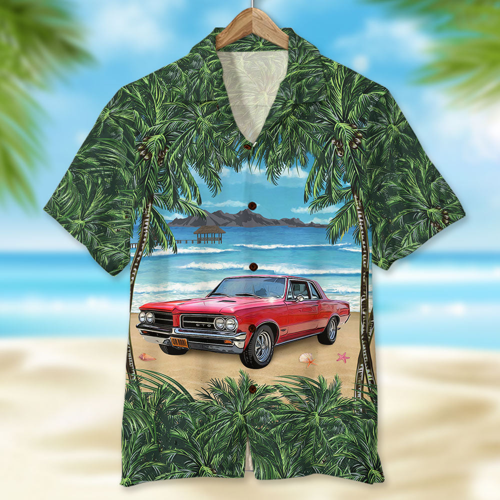 litzzy Muscle Car Coconut Palm Beach Personalized Hawaiian Shirt Hawaiian Shirt For Men, Woman, Litzzy Aloha Shirt Hawaii Shirt   