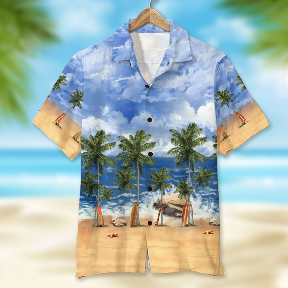 litzzy Summer Beach Pattern Hawaiian Shirt, Aloha Shirt, Gift For Him Hawaiian Shirt For Men, Woman, Litzzy Aloha Shirt Hawaii Shirt   