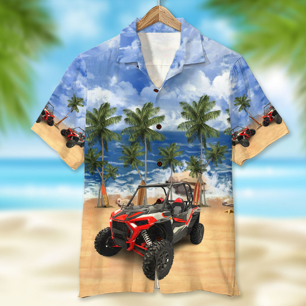 litzzy Custom UTV SxS Hawaiian Shirt, Aloha Shirt, Beach Pattern, Gift For UTV lovers Hawaiian Shirt For Men, Woman, Litzzy Aloha Shirt Hawaii Shirt   