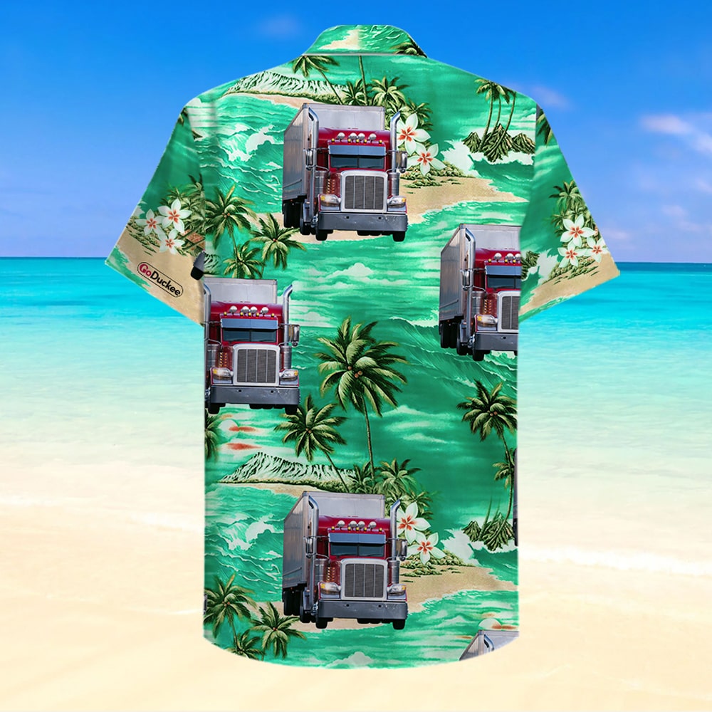 litzzy Custom Photo - Truck Driver Hawaiian Shirt - Coconut Tree Pattern 02 Hawaiian Shirt For Men, Woman, Litzzy Aloha Shirt Hawaiian Shirt   