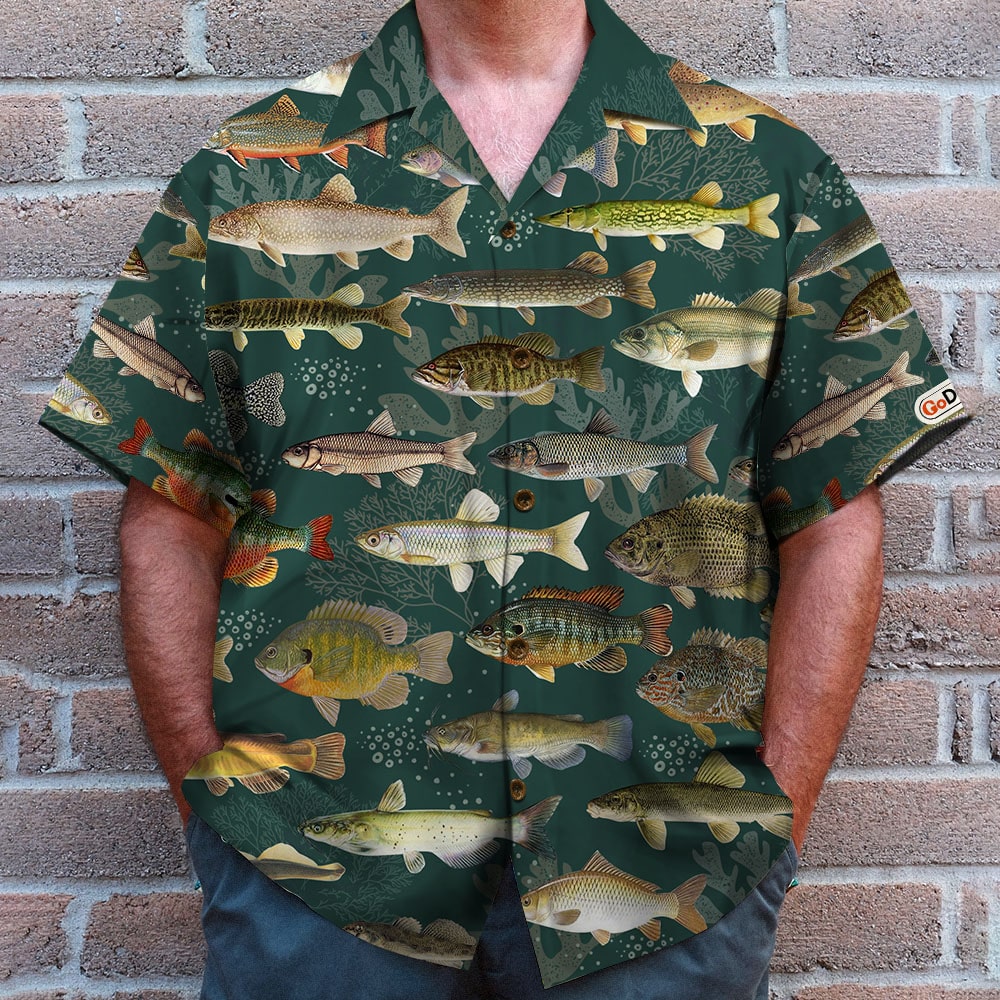 litzzy Fishing Freshwater Fishes, Hawaiian Shirt, Gifts for Fishing Lovers Hawaiian Shirt For Men, Woman, Litzzy Aloha Shirt Hawaiian Shirt   