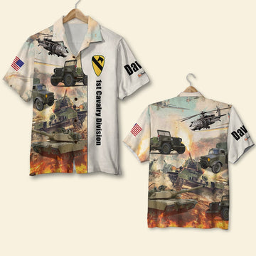 litzzy Military Tank, Truck, Helicopter In A War - Personalized Army, Marine Hawaiian Shirt, Military Gifts with Custom Military Unit 01qhqn090522 Hawaiian Shirt For Men, Woman, Litzzy Aloha Shirt Hawaiian Shirt   