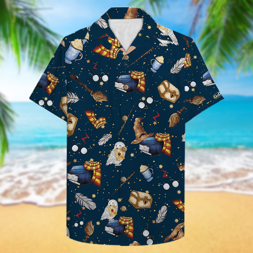 litzzy Owl and Scarf Seamless Pattern Hawaiian Shirt - Gifts for Fans Hawaiian Shirt For Men, Woman, Litzzy Aloha Shirt Hawaii Shirt   