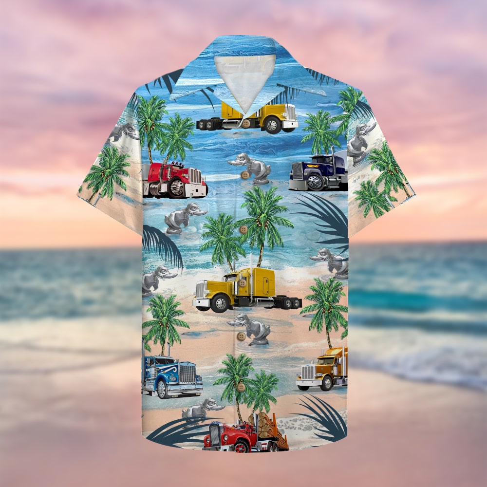 litzzy Trucker Semitruck Hawaiian Shirt, Aloha Shirt Hawaiian Shirt For Men, Woman, Litzzy Aloha Shirt Hawaiian Shirt   