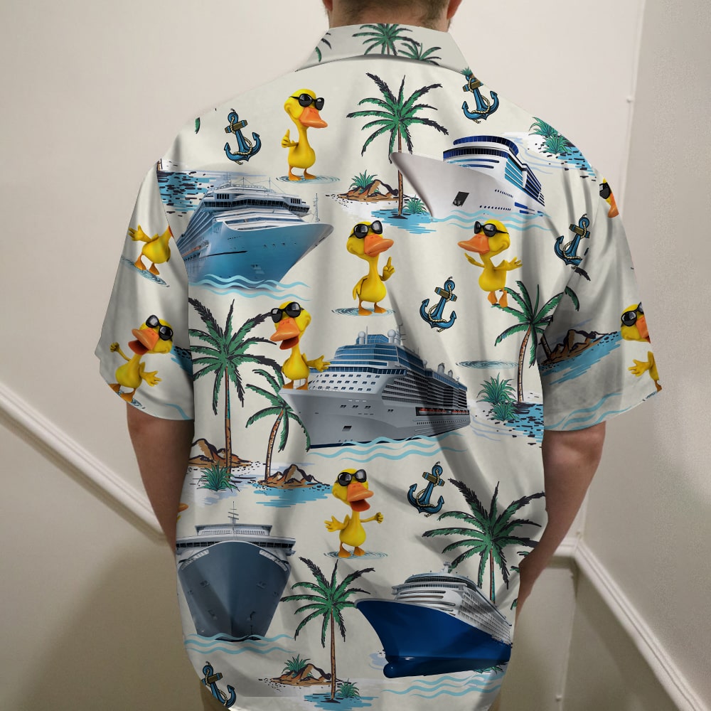 litzzy Cruising Duck Hawaiian Shirt - Gift for Cruise Trips - Duck & Cruise Pattern Fol8-Vd1 Hawaiian Shirt For Men, Woman, Litzzy Aloha Shirt Hawaiian Shirt   