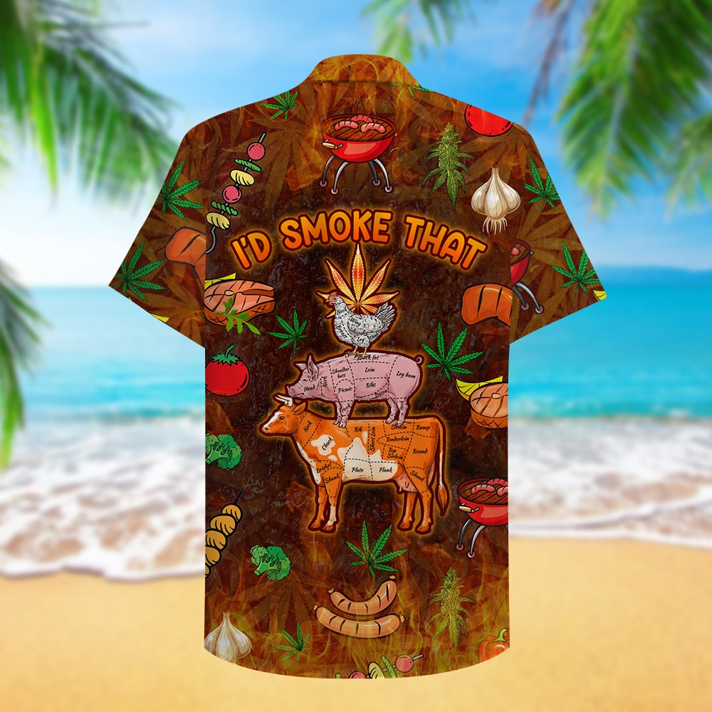 litzzy BBQ Hawaiian Shirt - I'd smoke that Hawaiian Shirt For Men, Woman, Litzzy Aloha Shirt Hawaiian Shirt   