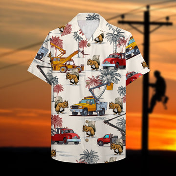 litzzy Lineman Hawaiian Shirt - The Cranes Pattern Hawaiian Shirt For Men, Woman, Litzzy Aloha Shirt Hawaii Shirt   