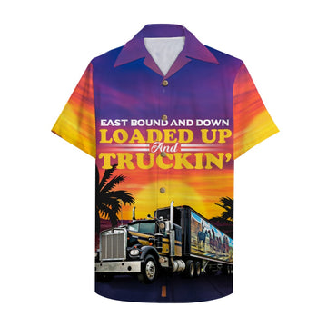 litzzy Trucker East bound and down Loaded up and truckin' Hawaiian Shirt, Aloha Shirt Hawaiian Shirt For Men, Woman, Litzzy Aloha Shirt Hawaiian Shirt   