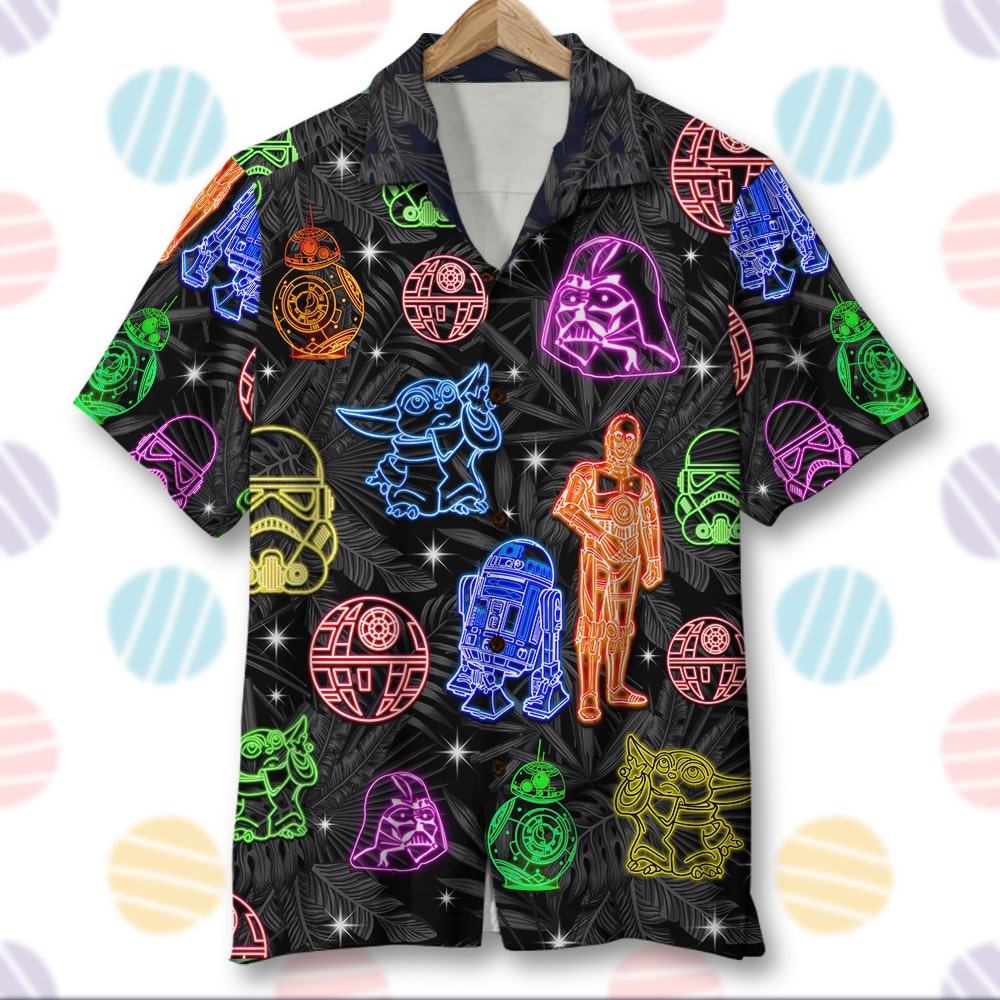 litzzy The Wars Characters in Neon Color, Hawaiian Shirt, Aloha Shirt, Gift for Fans Hawaiian Shirt For Men, Woman, Litzzy Aloha Shirt Hawaii Shirt   