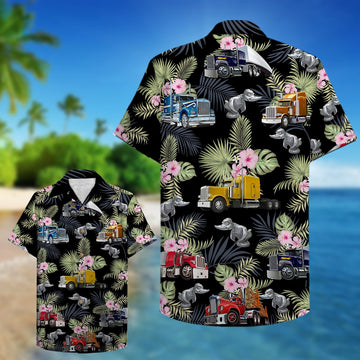 litzzy Trucker Semitruck pattern Hawaiian Shirt, Aloha Shirt Hawaiian Shirt For Men, Woman, Litzzy Aloha Shirt Hawaii Shirt   
