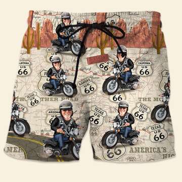 litzzy Custom Biker Shirt and Shorts - Happy Old Biker Hawaiian Shirt For Men, Woman, Litzzy Aloha Shirt Hawaii Shirt Men Beach Shorts S 