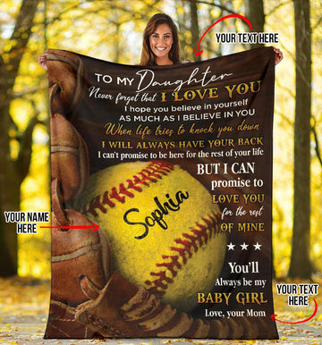 litzzy Personalized Never Forget Baseball Softball Glove Fleece Blanket - Tlno0911201 Quilt Blanket SOFTBALL 50 X 60 